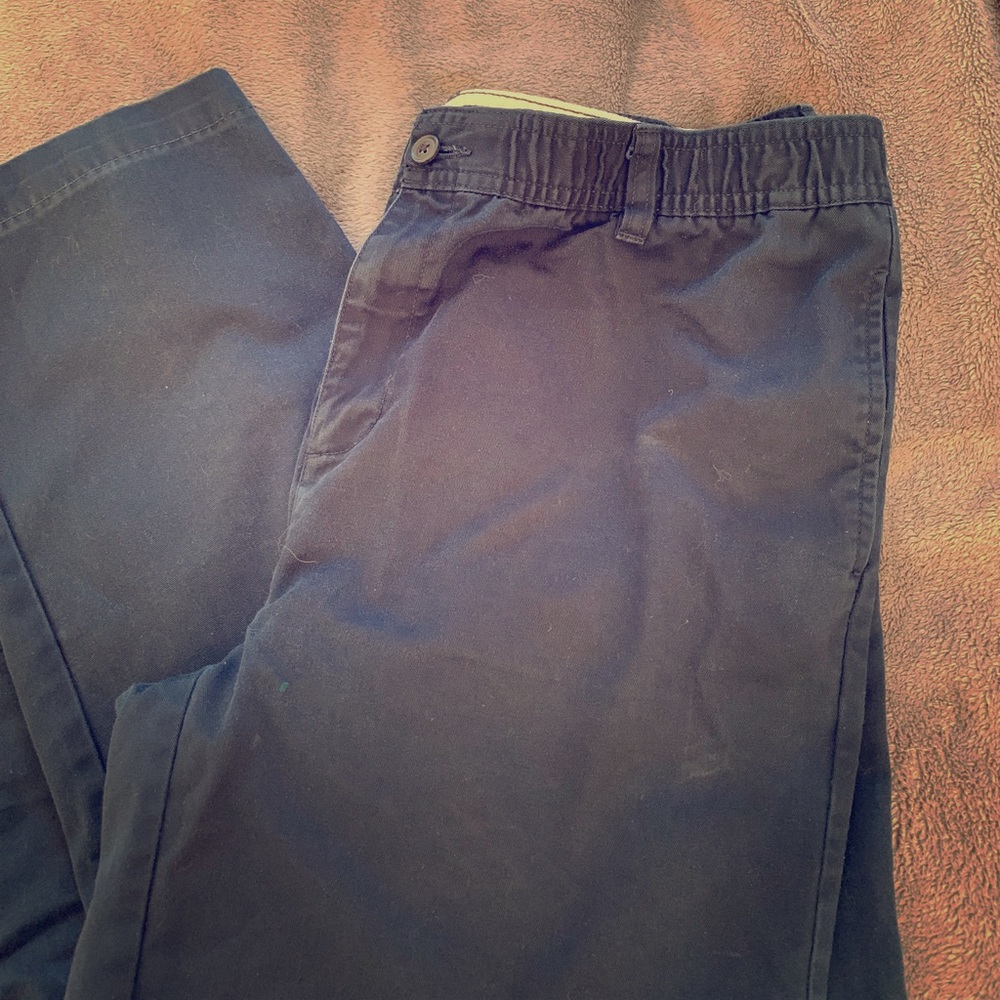 Navy Lands End iron knee pants size 20H